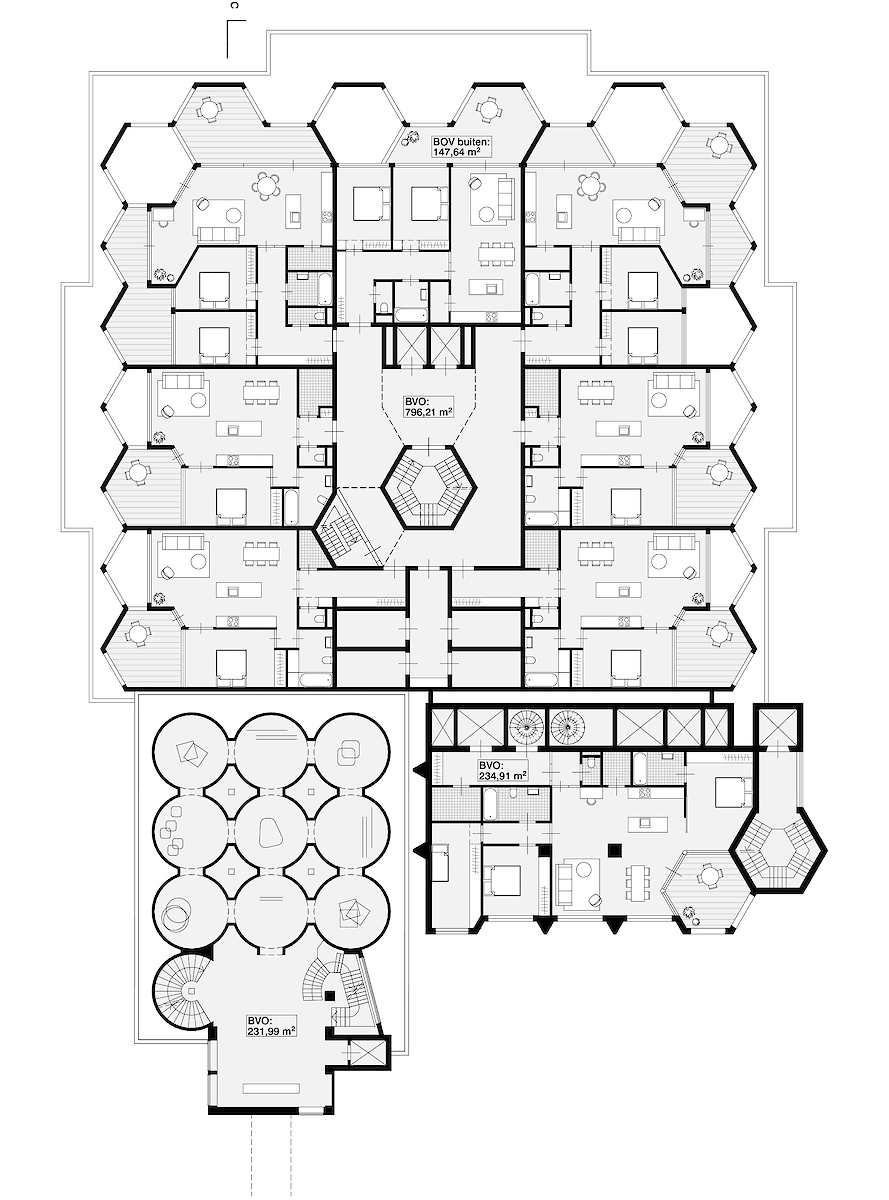 Plan silo building<br>General floor