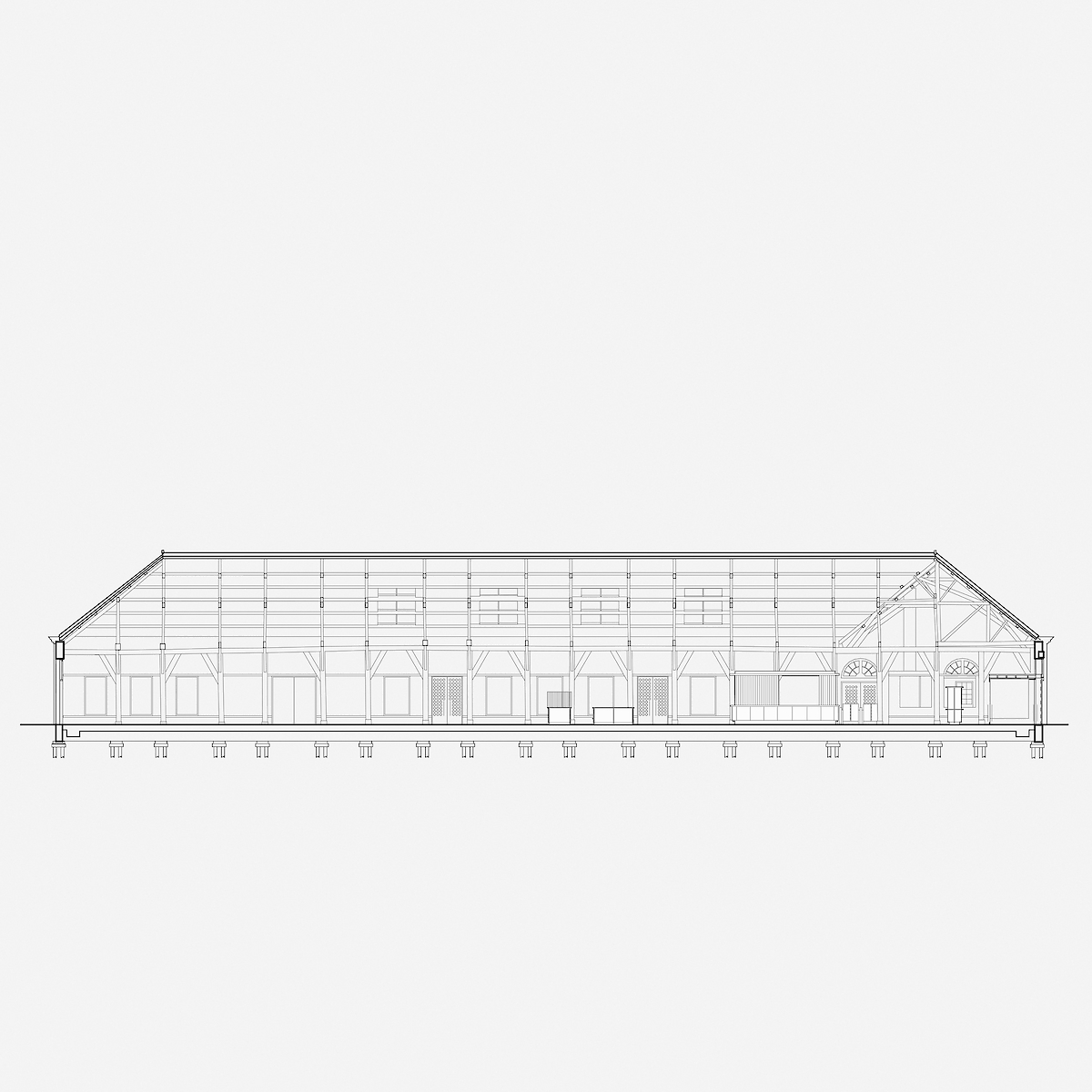 Gebouw 66<br>doorsnede